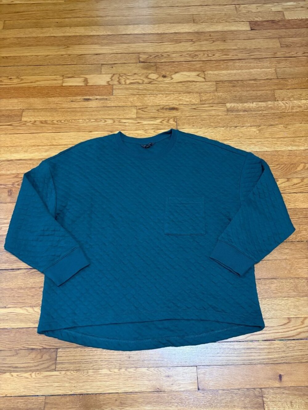 Banana Republic Womens Quilted Sweatshirt Size 2XL Relaxed Boxy Dolman Pullover